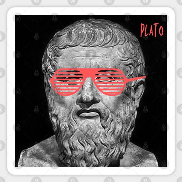 PLATO - swag version Sticker by PHILOSOPHY SWAGS